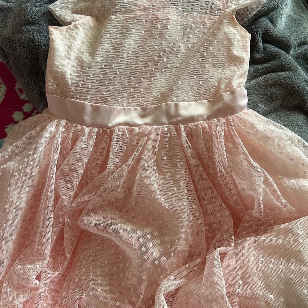 Biscotti Pink Dotted Formal Dress